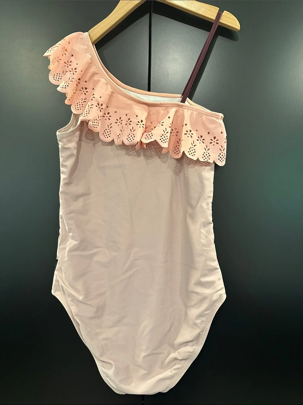 Molo‎ One-Shoulder Pink and Purple Ruffle Swimsuit